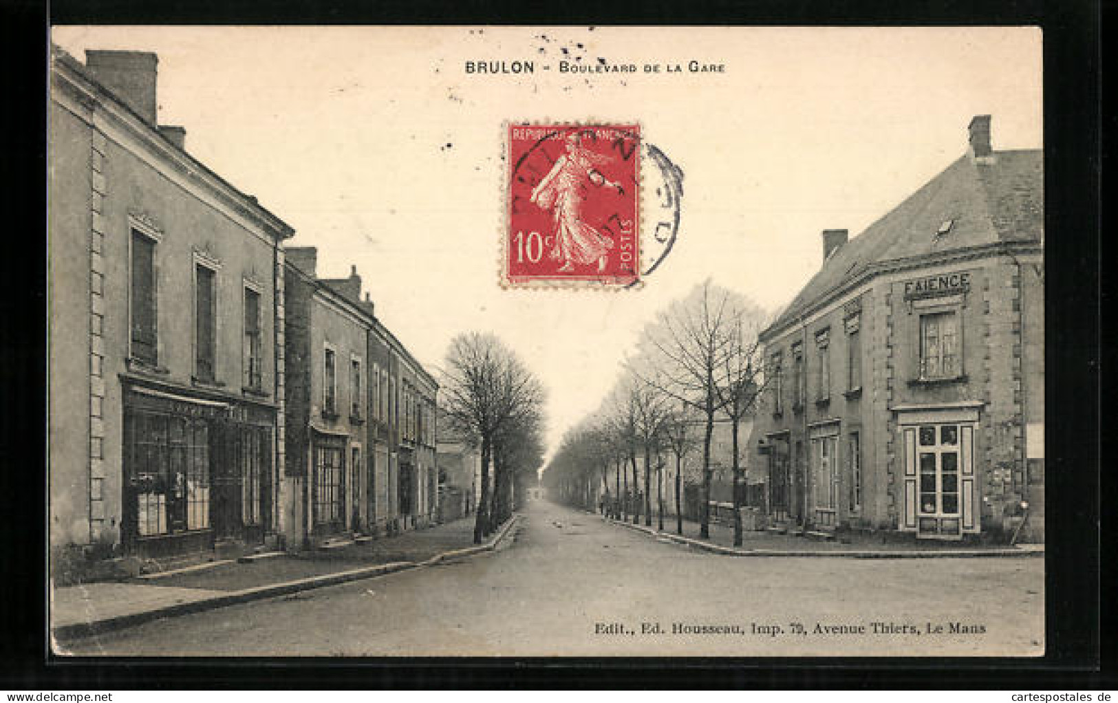 CPA Brulon, Boulevard De La Gare  - Brulon