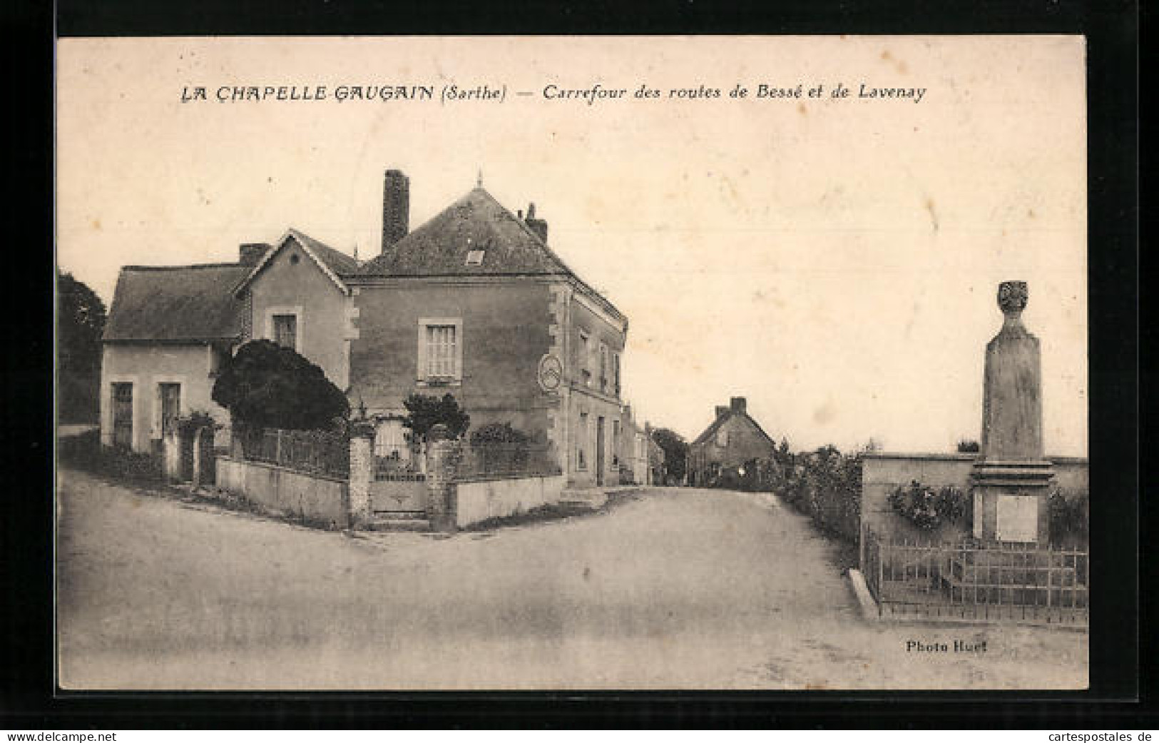 CPA La Chapelle Gaugain, Carrefour Des Routes De Besse Et De Lavenay  - Autres & Non Classés