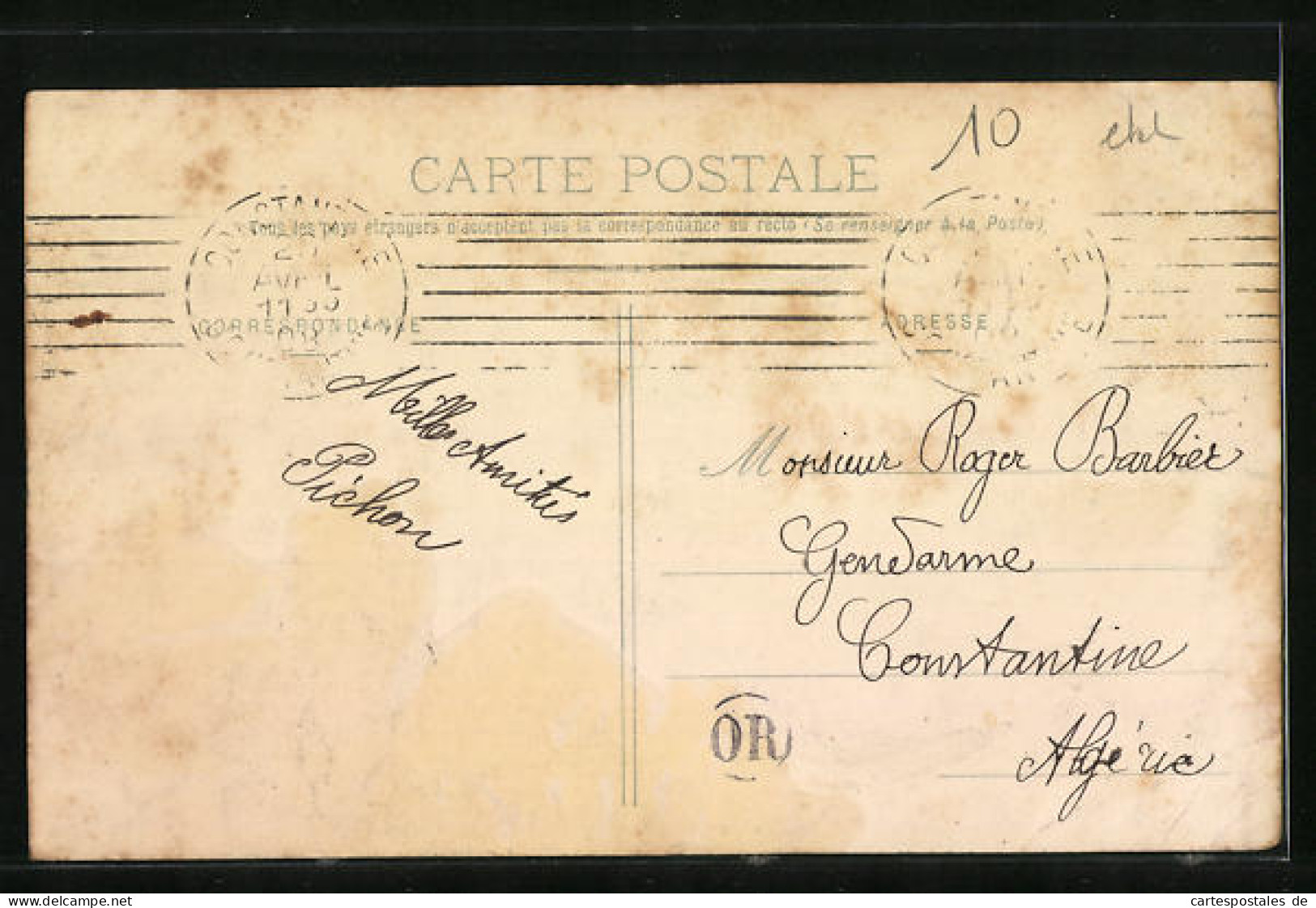 CPA La Chapelle-St-Remy, Cafe Du Midi Graffin, Passants  - Other & Unclassified