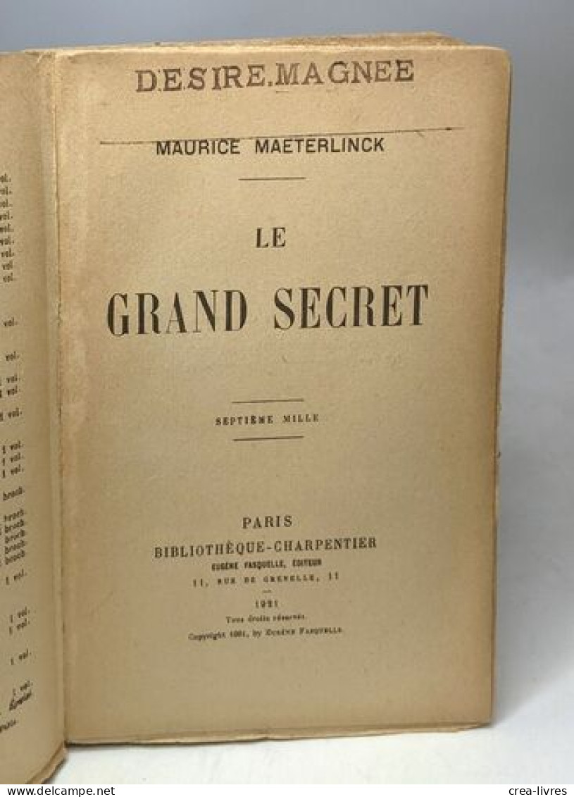 Le Grand Secret - Autres & Non Classés