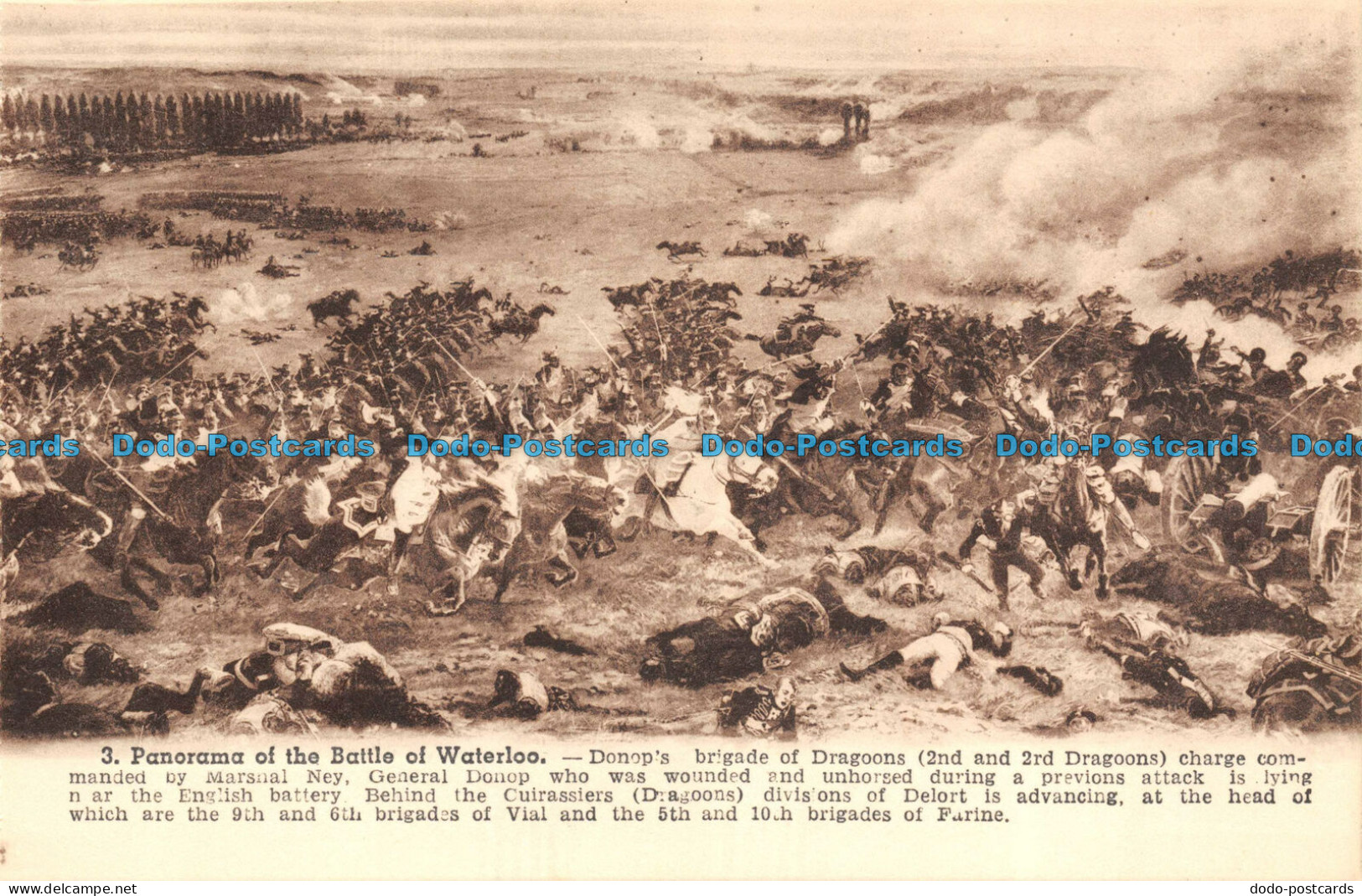 R103517 3. Panorama Of The Battle Of Waterloo. P. I. B - Mondo