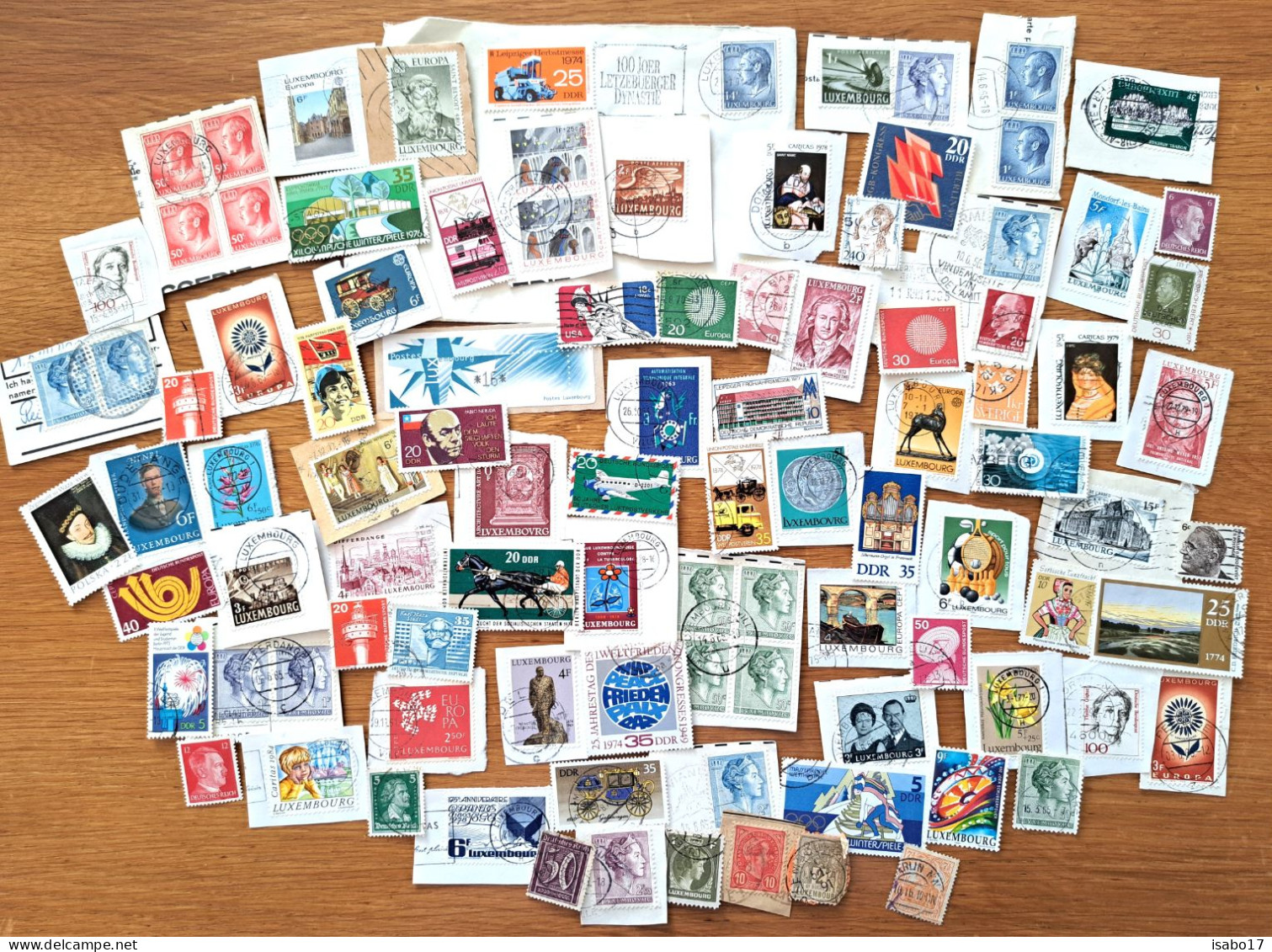 Lot Von 100 Briefmarken Von Sehr Alt Bis Neu Haupts.Luxemburg + Deutschland - Vrac (max 999 Timbres)