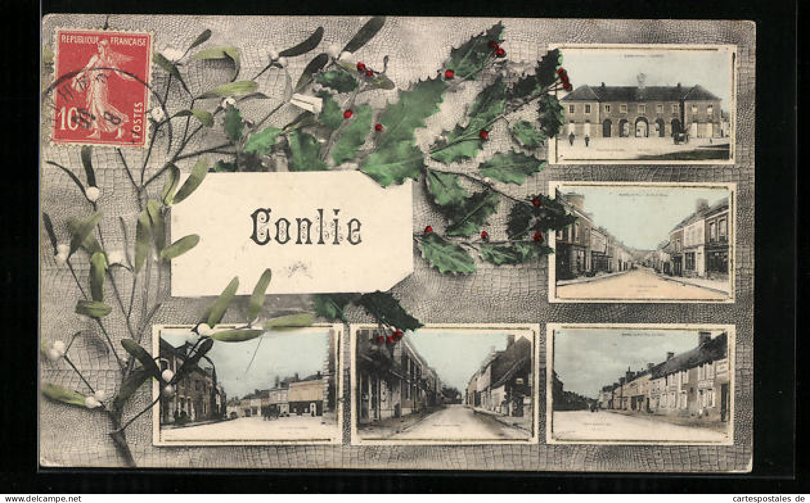 CPA Conlie, Les Halles, Place Des Halles  - Conlie