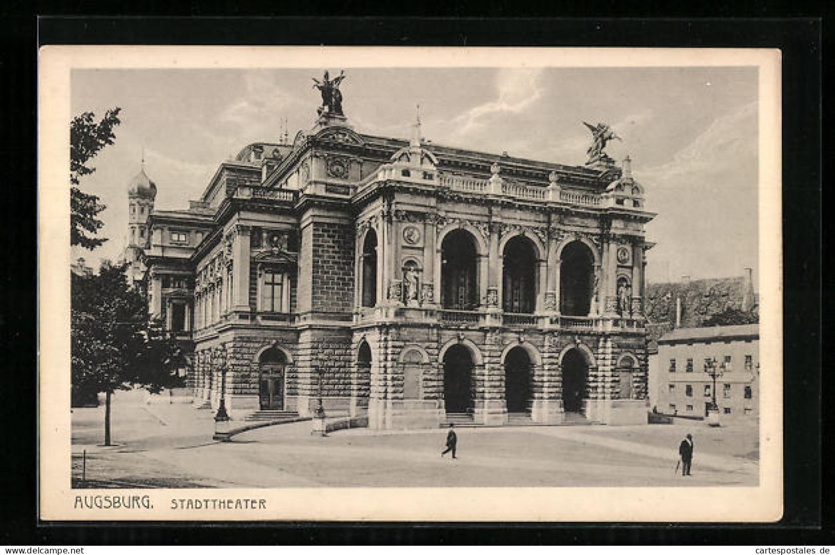 AK Augsburg, Fassade Des Theaters  - Theater