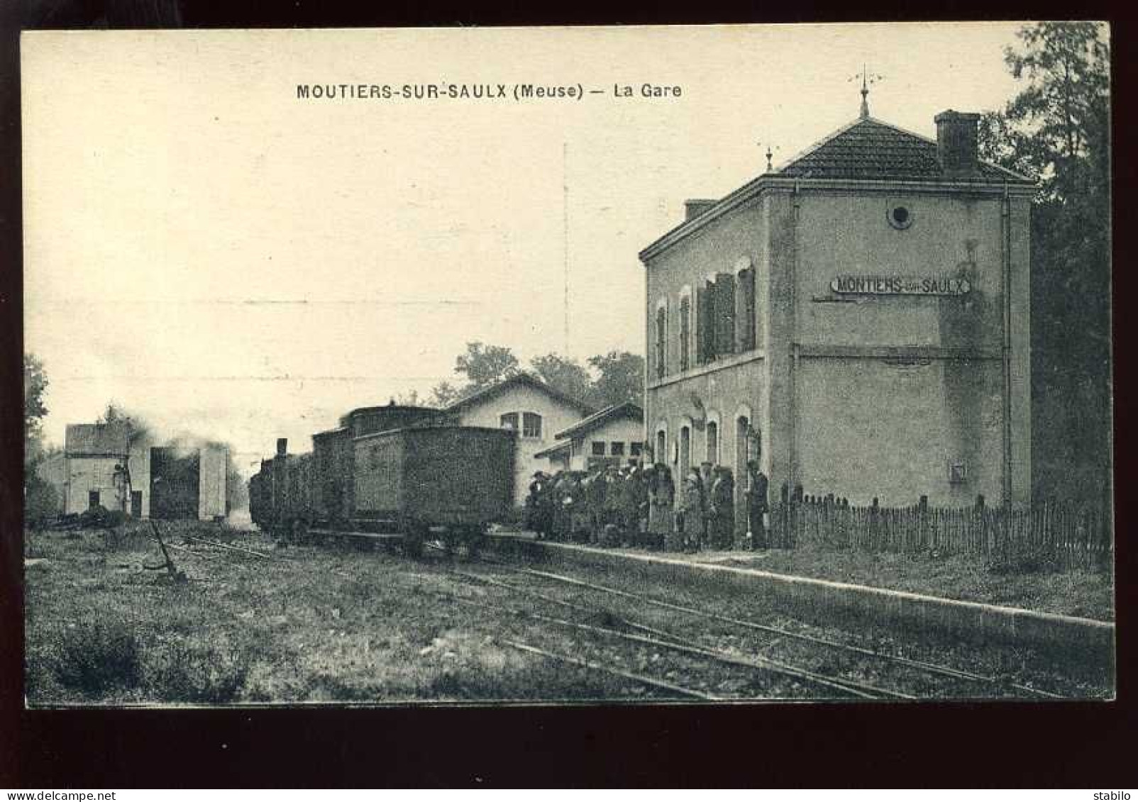 55 - MONTIERS-SUR-SAULX - TRAIN EN GARE DE CHEMIN DE FER - Montiers Sur Saulx