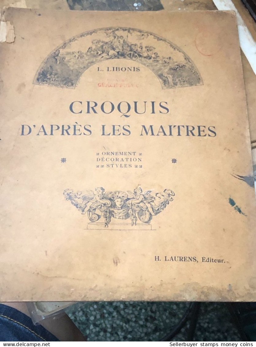 French Books Printed With Old Pictures That Readers Bought Back To Vietnam-(I LIBONIS -CROQUIS D APRES LES MAITRES )-YEA - Non Classés