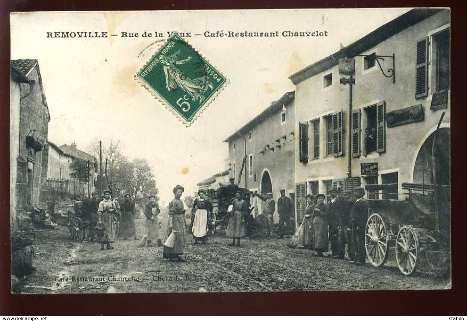 88 - REMOVILLE - RUE DE LA VAUX - CAFE-RESTAURANT CHAUVELOT - Sonstige & Ohne Zuordnung