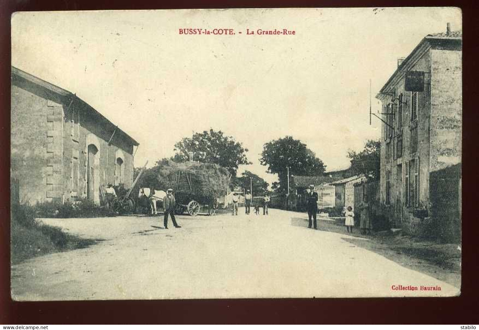 55 - BUSSY-LA-COTE - LA GRANDE RUE - ATTELAGE AGRICOLE - Other & Unclassified