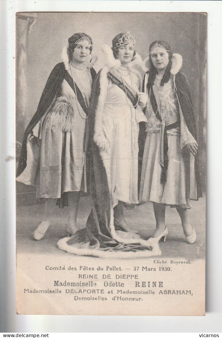 CP 76 DIEPPE Comité Des Fêtes Du Pollet 27 Mars 1930 Reine De Dieppe - Dieppe