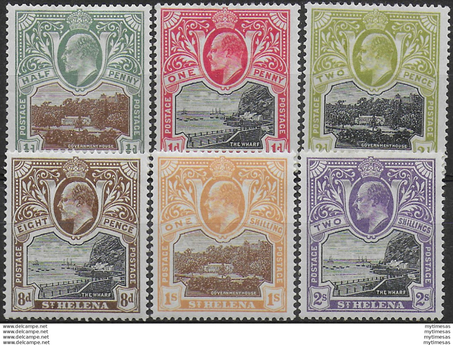 1903 St Helena 6v. MH SG N. 55/60 - Other & Unclassified