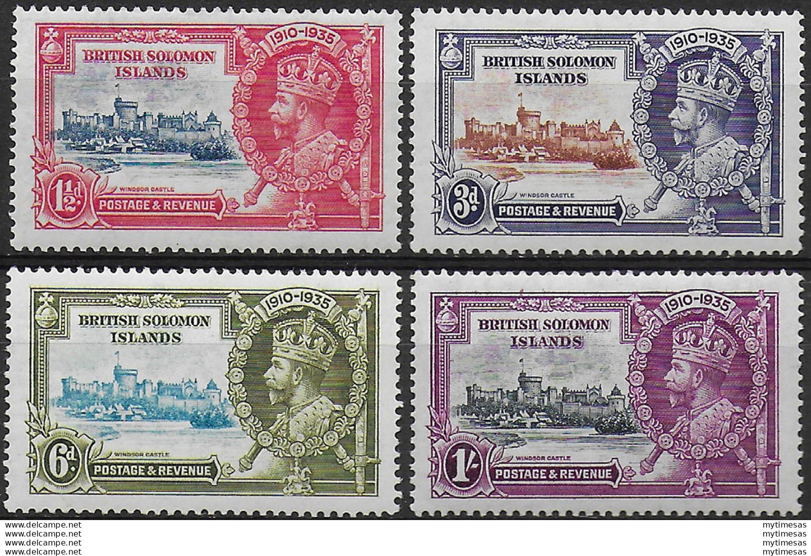 1935 British Solomon Silver Jubilee 4v. MNH SG. N. 53/56 - Autres & Non Classés