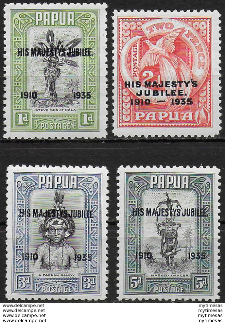 1935 Papua Silver Jubilee 4v. MNH SG N. 150/53 - Autres & Non Classés