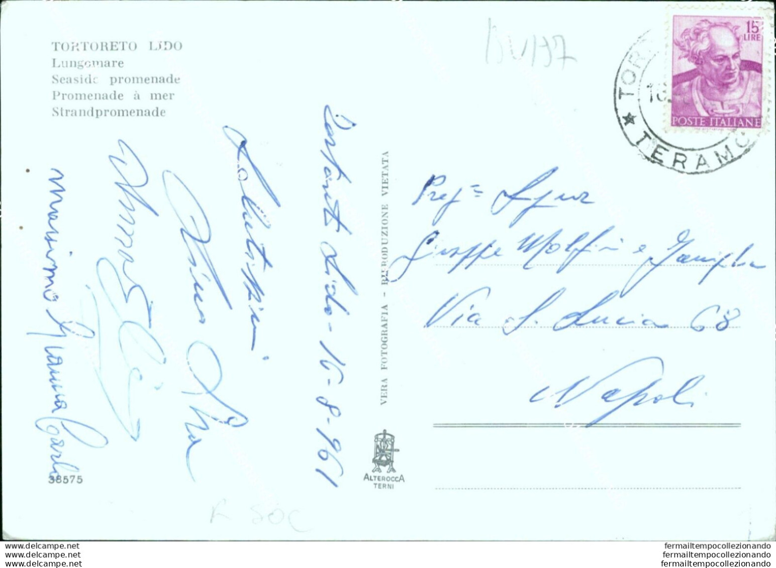 Bu197 Cartolina Tortoreto Lido Lungomare Provincia Di Teramo Abruzzo - Teramo