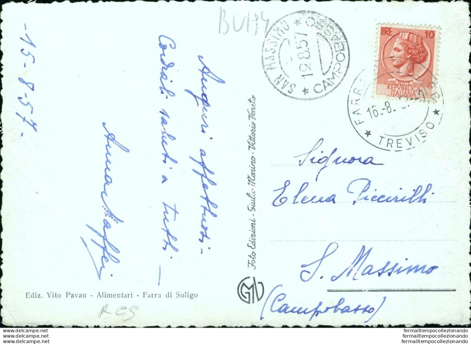 Bu194 Cartolina Farra Di Soligo Provincia Di Treviso Veneto - Treviso