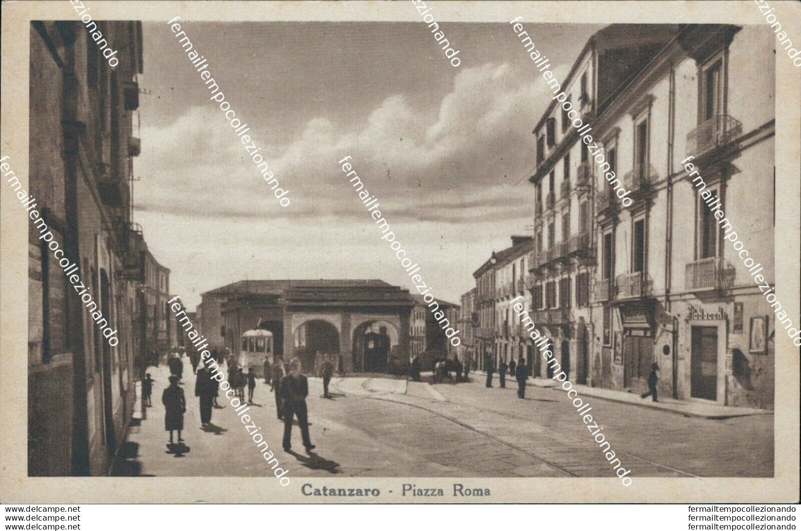 Bc255 Cartolina Catanzaro Citta' Piazza Roma - Catanzaro