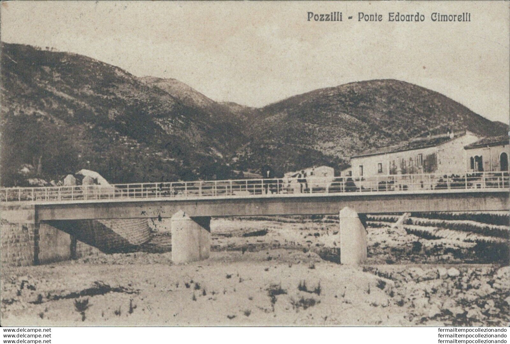 An524 Cartolina Pozzilli Ponte Edoardo Cimarelli 1929 Provincia Di Isernia - Isernia