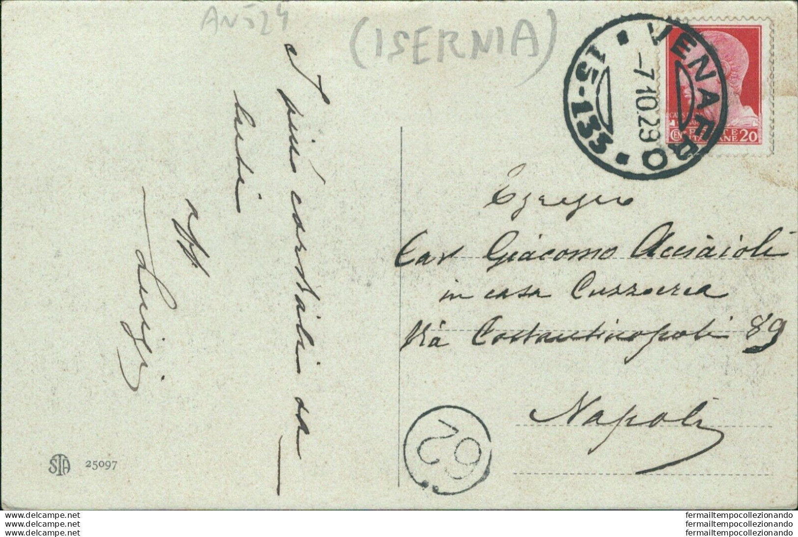 An524 Cartolina Pozzilli Ponte Edoardo Cimarelli 1929 Provincia Di Isernia - Isernia