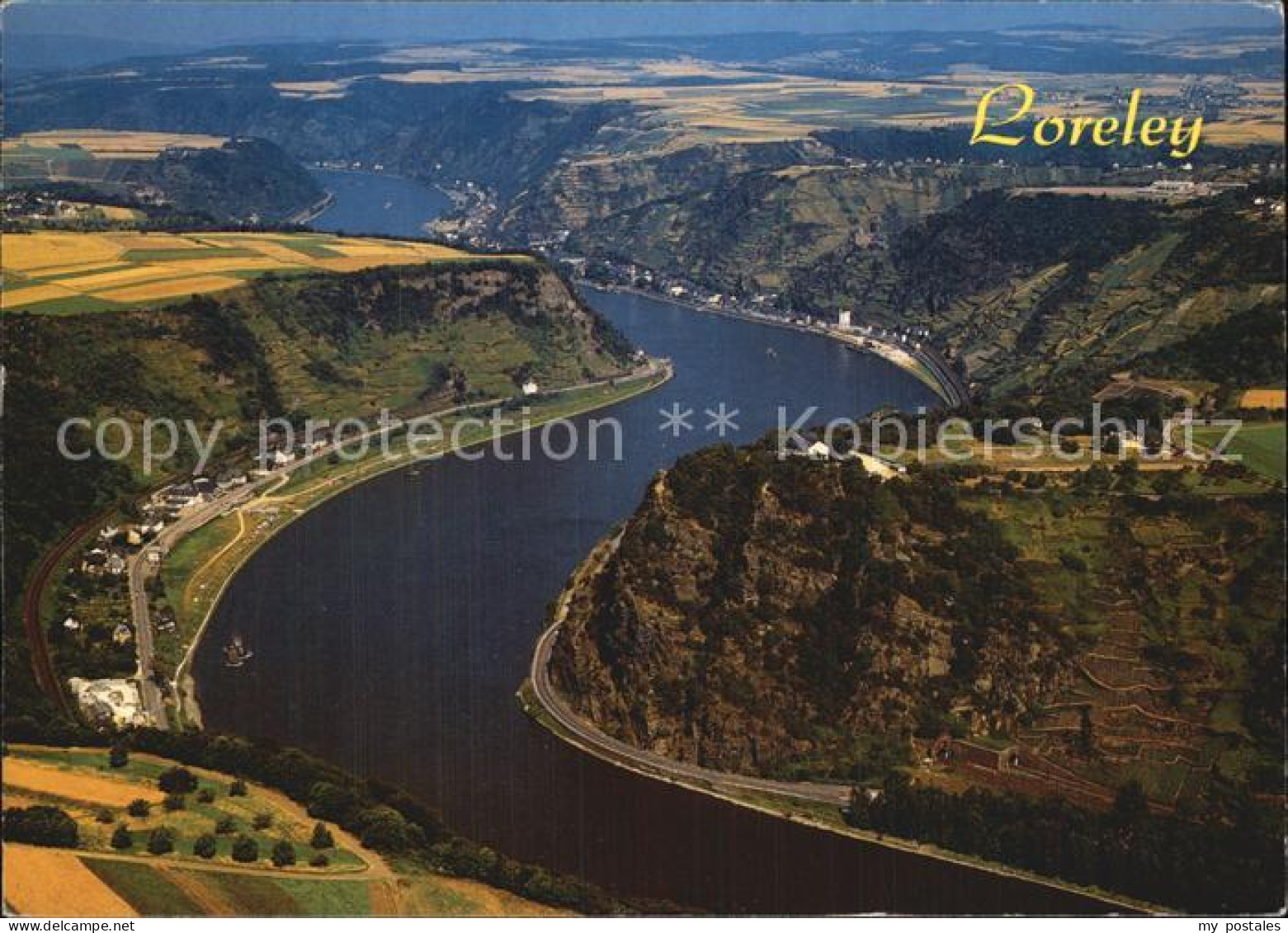 72483927 St Goarshausen Loreley Felsen Fliegeraufnahme Ehrenthal - Loreley