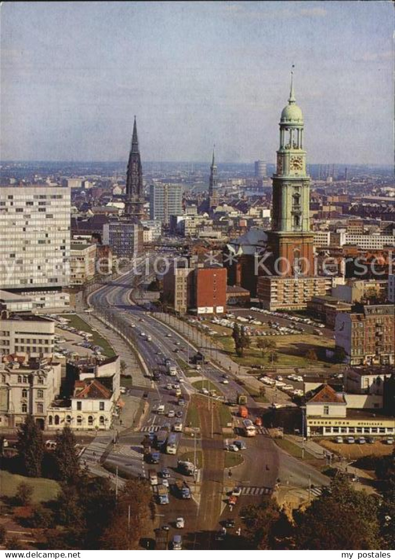 72483796 Hamburg Stadtbild Mit Ost West Strasse Michel Kirche Sankt Michaelis Ha - Andere & Zonder Classificatie