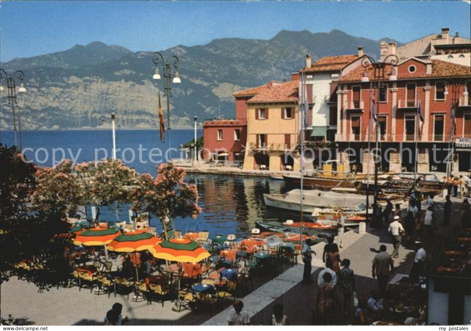 72483751 Malcesine Lago Di Garda Il Porticciolo Hafen Strassencafe Malcesine - Other & Unclassified