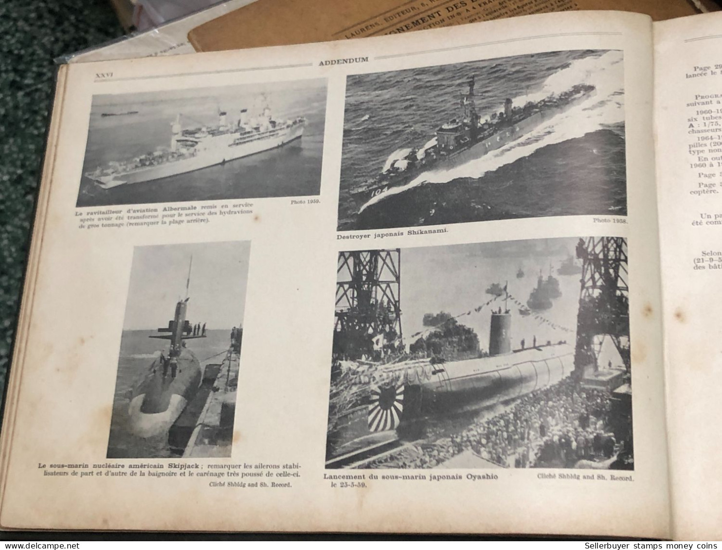 French books printed with images of warships, engines and submarines from 1897 and 1960 were bought by Vietnamese reader