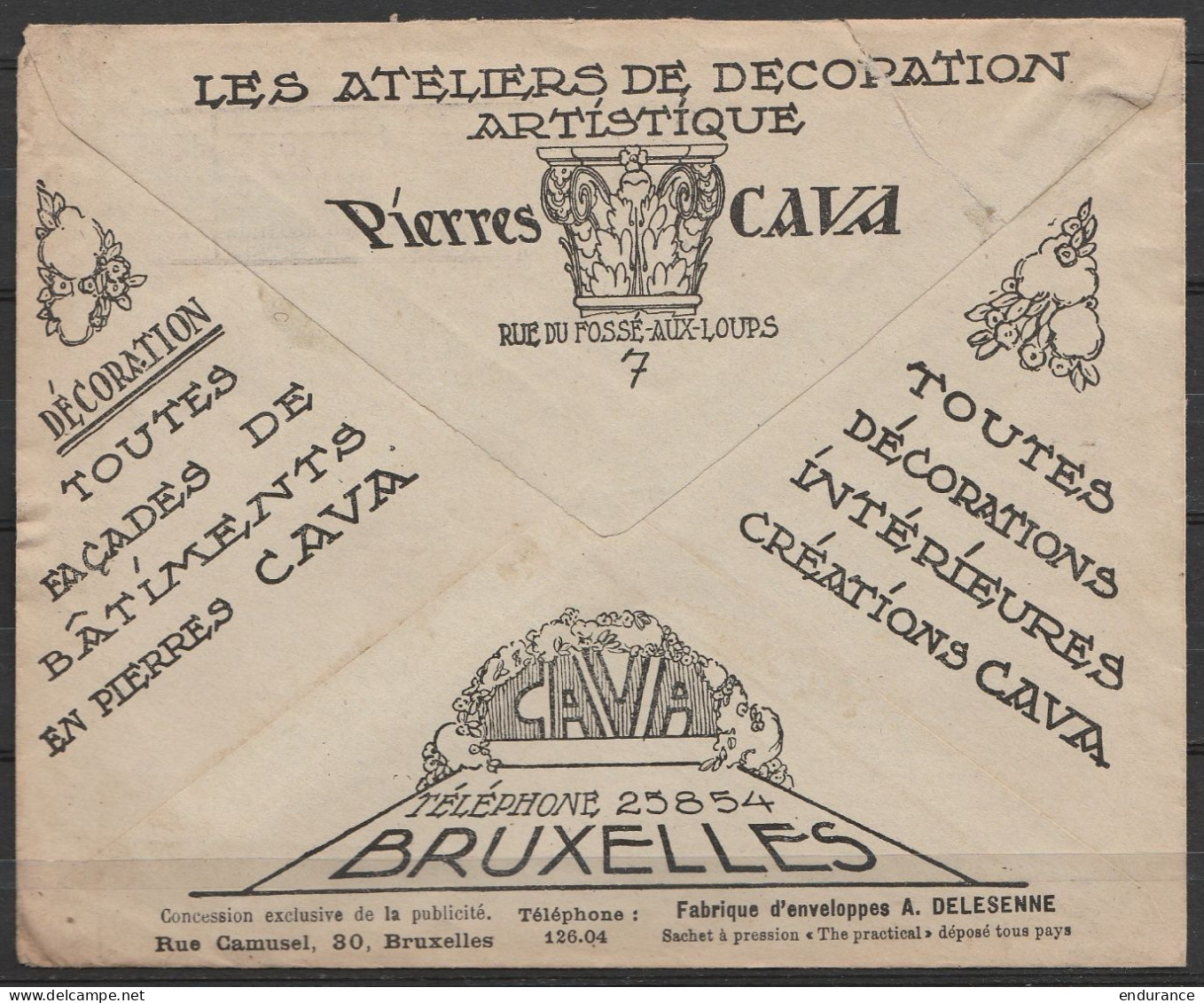 L. Bureau Des Chèques Postaux Flam " BRUXELLES-CHEQUES /12 XI 1926" Pour RHODE-St-GENESE - Voir Publicité Au Dos : Ateli - Zonder Portkosten