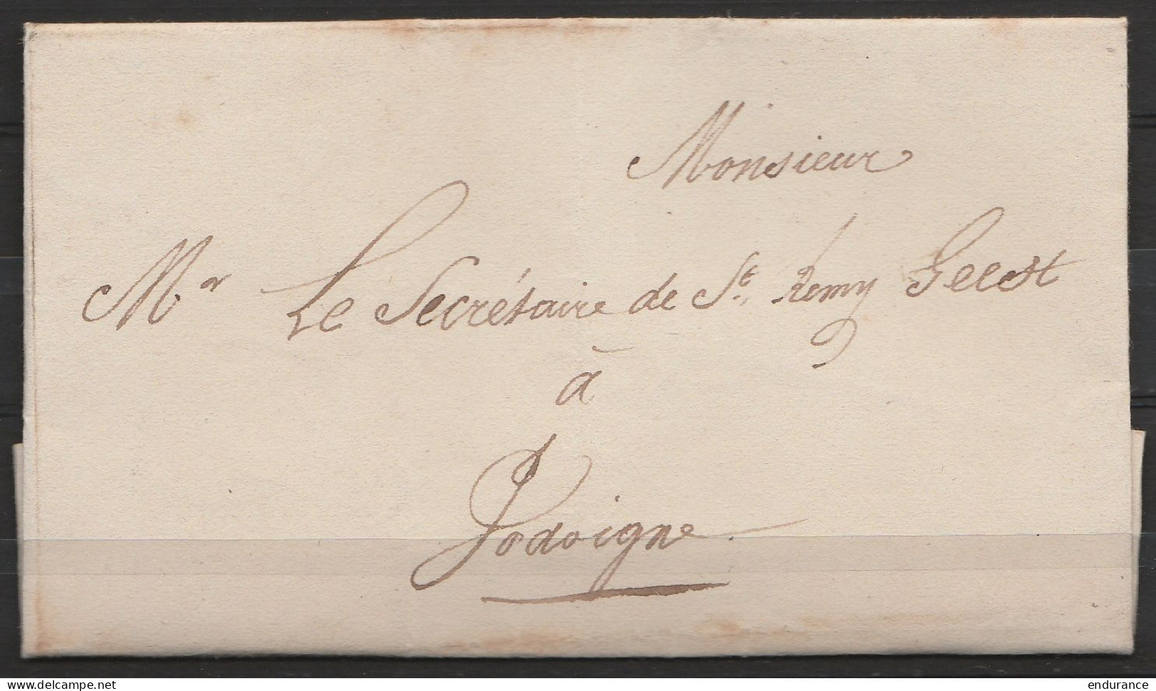 L. Datée 1 Août 1839 De JODOIGNE Pour Secrétaire De St-Rémy Geest EV - 1830-1849 (Onafhankelijk België)