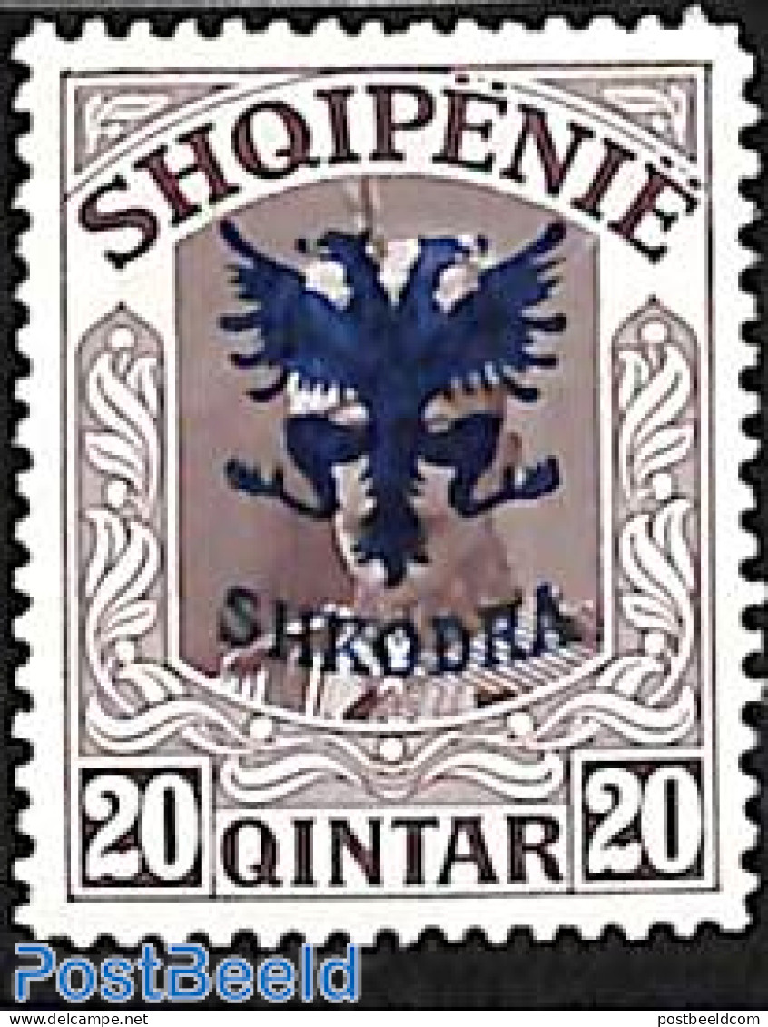 Albania 1920 20Q, Stamp Out Of Set, Mint NH - Albanie