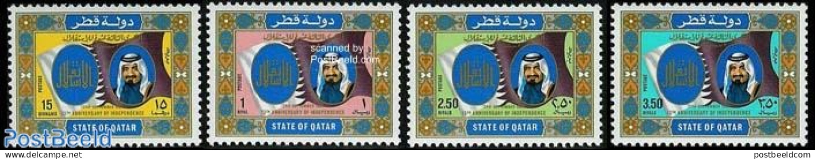 Qatar 1984 13 Years Independence 4v, Mint NH - Qatar