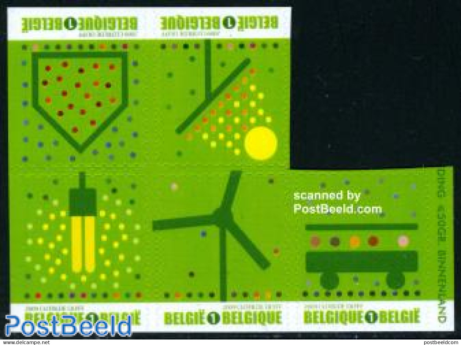 Belgium 2009 Green Stamps 5v S-a, Mint NH, Nature - Science - Various - Environment - Energy - Mills (Wind & Water) - Neufs