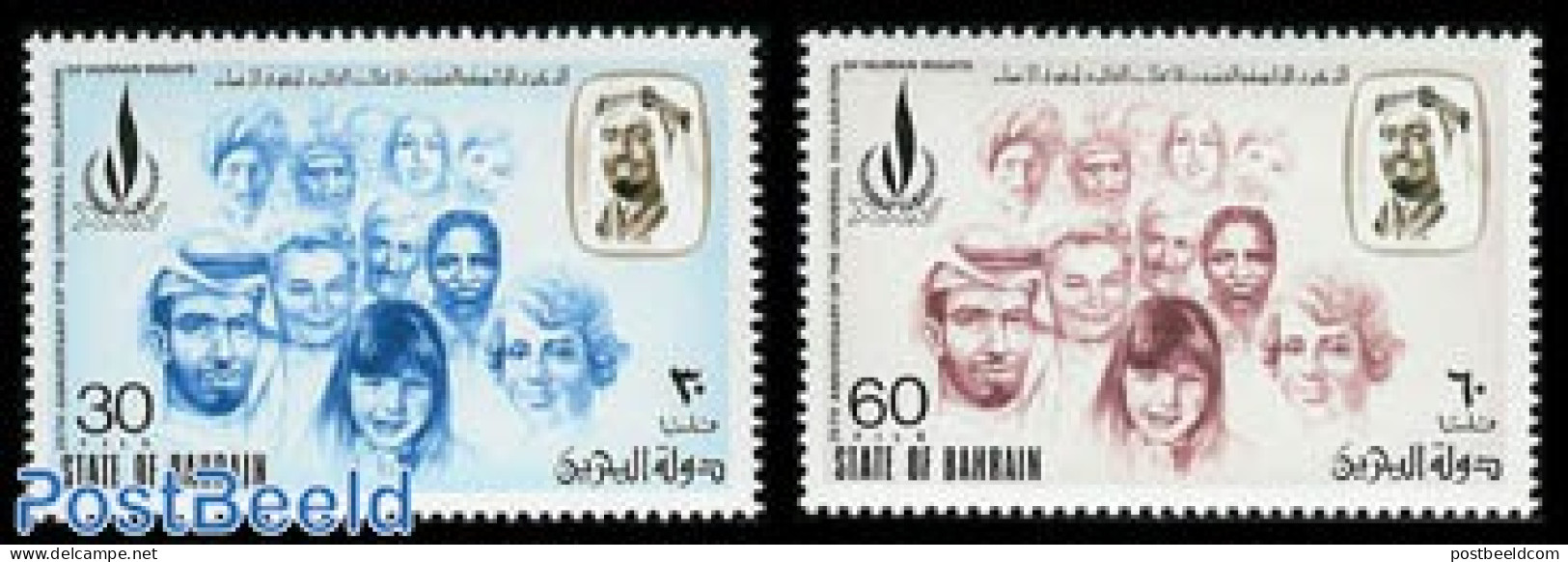 Bahrain 1973 Human Rights 2v, Mint NH, History - Bahreïn (1965-...)