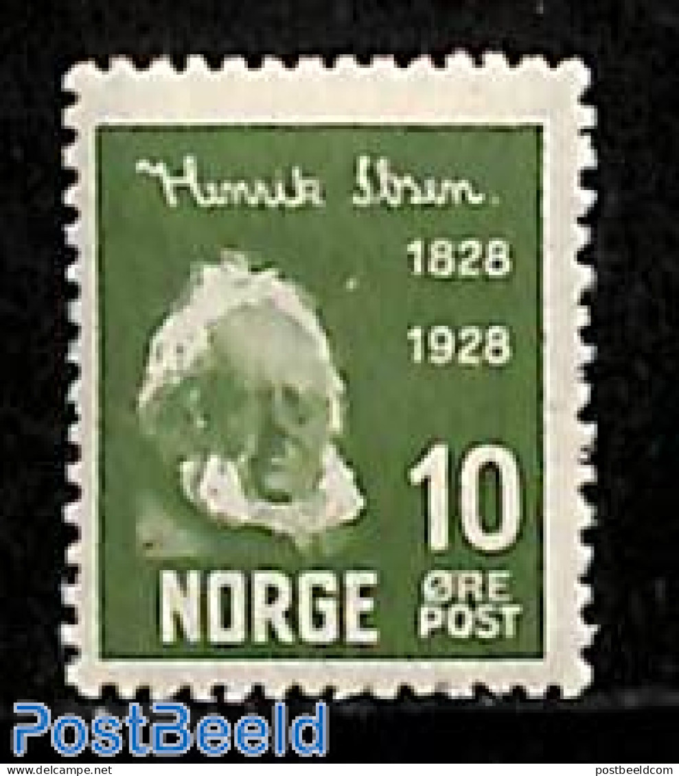 Norway 1928 Henrik Ibsen 4v, Mint NH, Art - Authors - Neufs