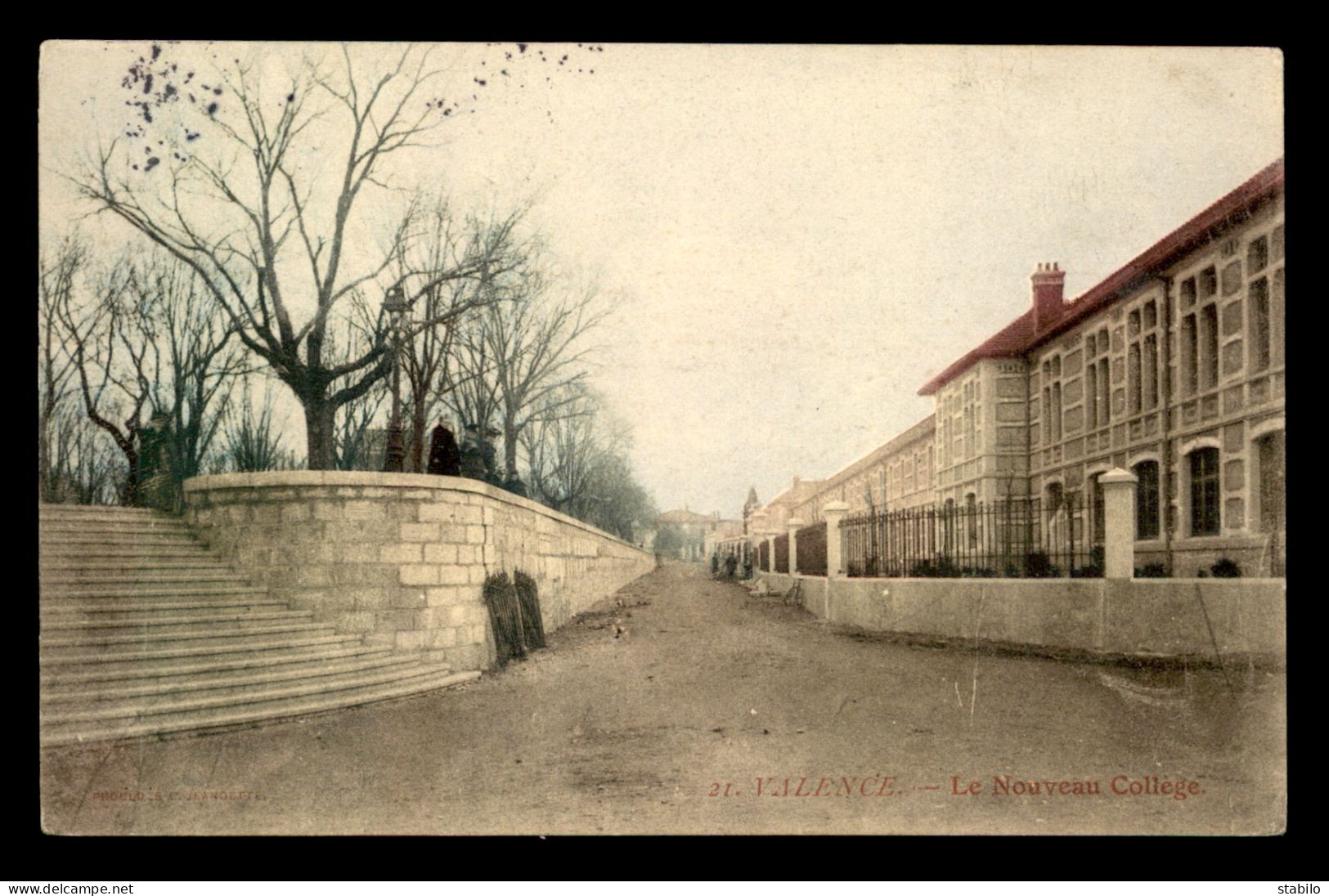 26 - VALENCE - LE NOUVEAU COLLEGE - CARTE COLORISEE - Valence