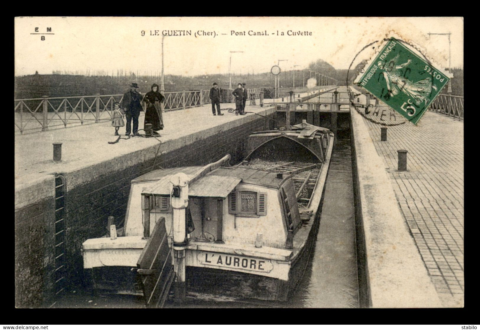 18 - LE GUETIN - PONT-CANAL - LA CUVETTE - PENICHE "L'AURORE" - CANAL - Andere & Zonder Classificatie