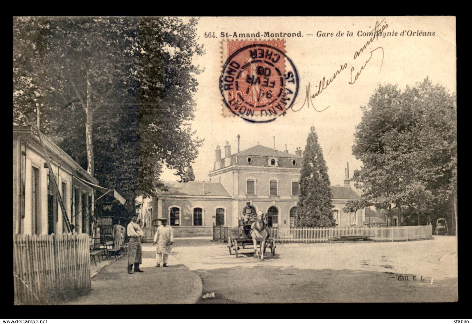 18 - ST-AMAND-MONTROND - FACADE DE LA GARE DE LA COMPAGNIE D'ORLEANS - Saint-Amand-Montrond