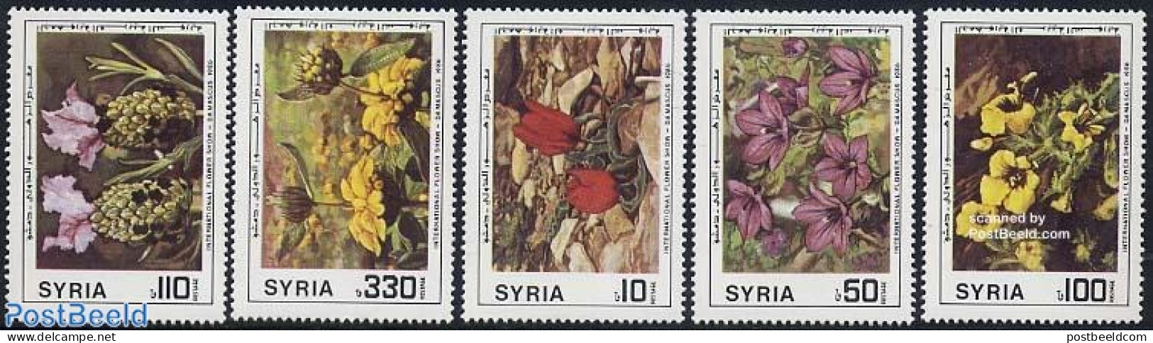 Syria 1986 Flower Show 5v, Mint NH, Nature - Flowers & Plants - Syrie