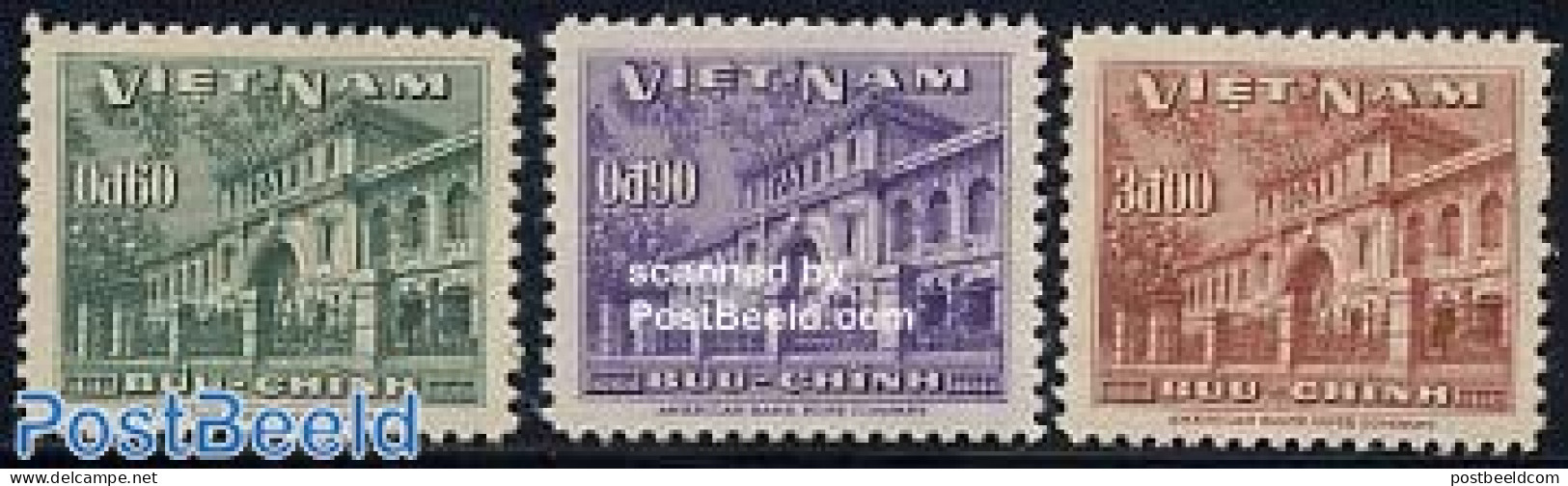 Vietnam, South 1956 UPU Membership 3v, Mint NH, U.P.U. - U.P.U.