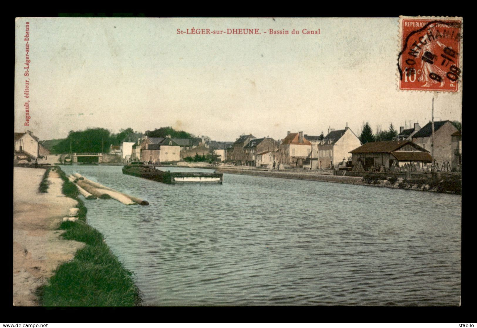 71 - ST-LEGER-SUR-DHEUNE - BASSIN DU CANAL - PENICHE - Autres & Non Classés