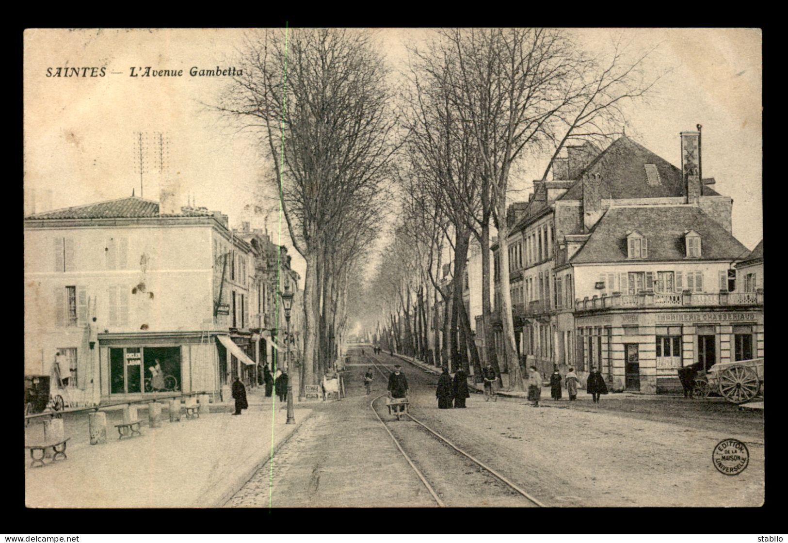 17 - SAINTES - L'AVENUE GAMBETTA - IMPRIMERIE CHASSERIAUD - Saintes