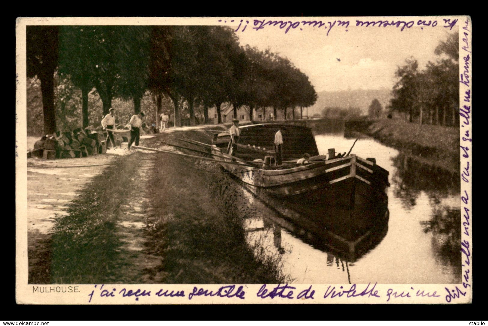 68 - MULHOUSE - PENICHE SUR LE CANAL - Mulhouse