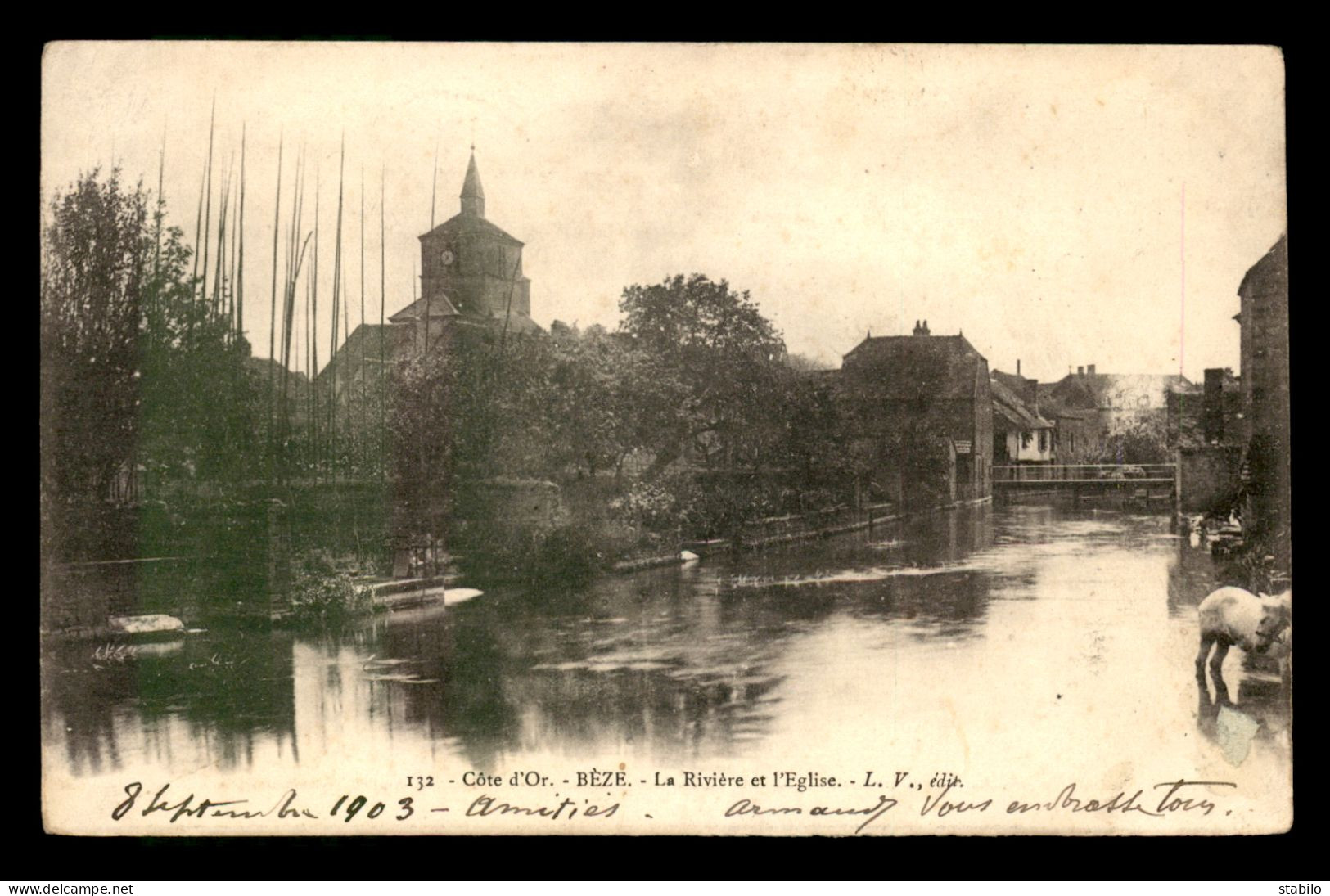 21 - BEZE - LA RIVIERE ET L'EGLISE - Sonstige & Ohne Zuordnung