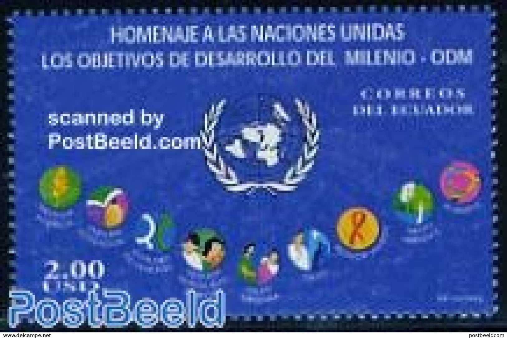 Ecuador 2006 UN Goals 1v, Mint NH, Health - History - Nature - Health - United Nations - Environment - Umweltschutz Und Klima