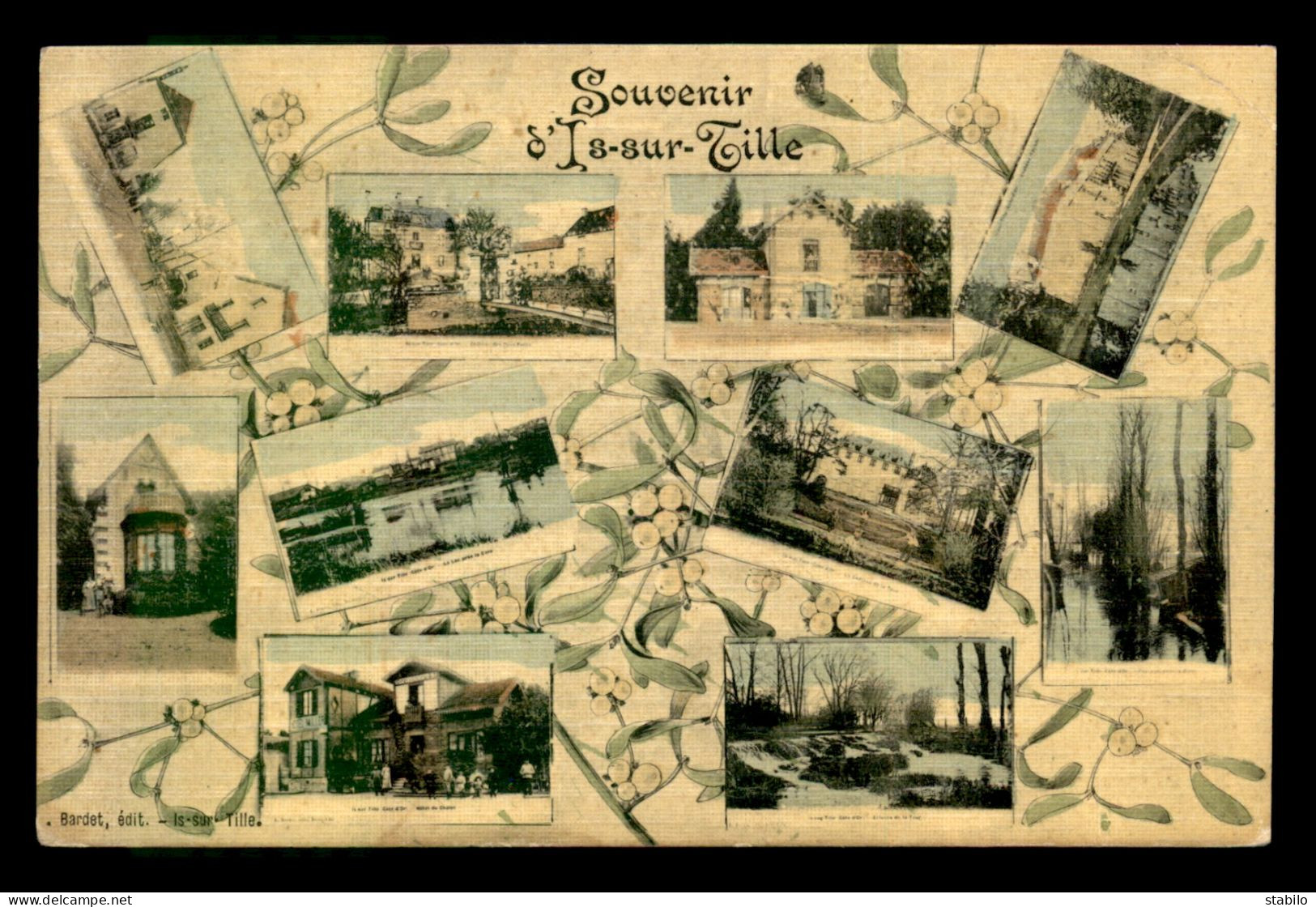 21 - IS-SUR-TILLE - SOUVENIR MULTIVUES - CARTE TOILEE ET COLORISEE - Is Sur Tille