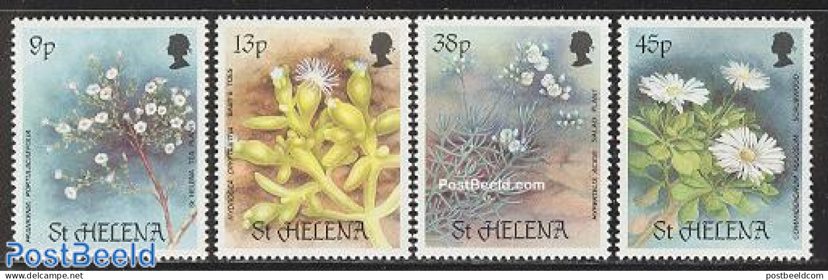 Saint Helena 1987 Rare Plants 4v, Mint NH, Nature - Flowers & Plants - Sint-Helena