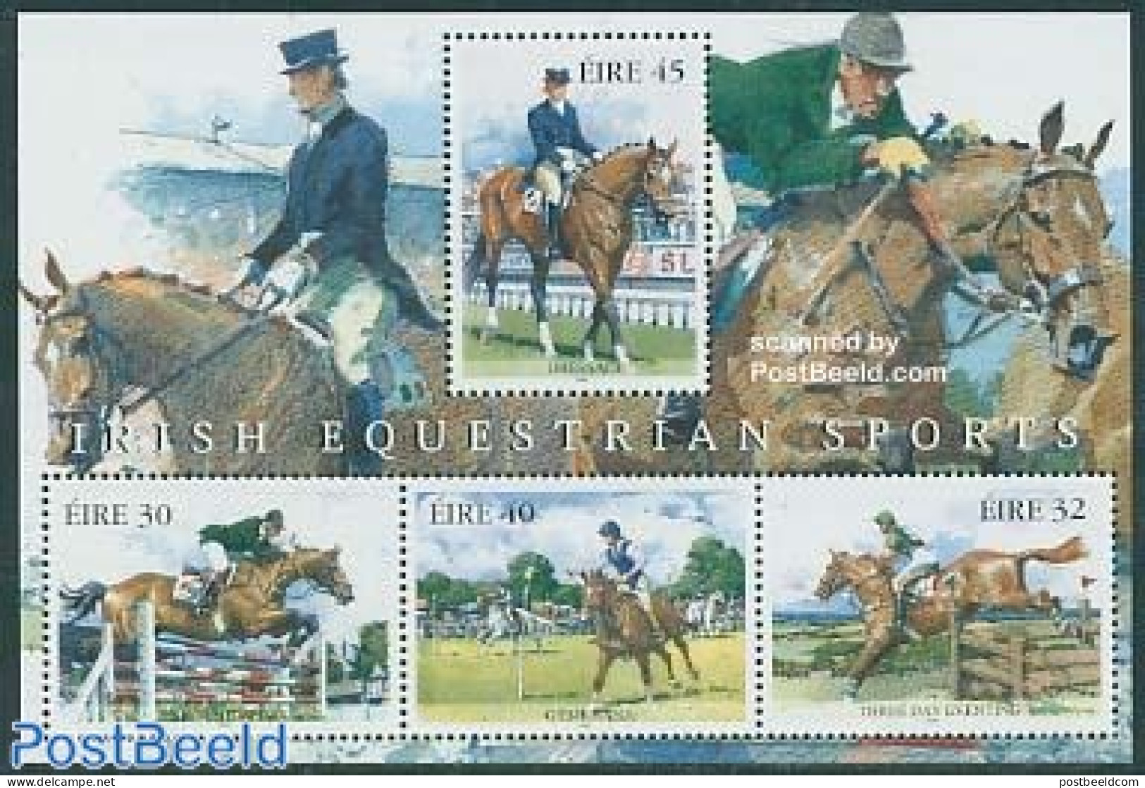 Ireland 1998 Horse Sports S/s, Mint NH, Nature - Sport - Horses - Sport (other And Mixed) - Neufs