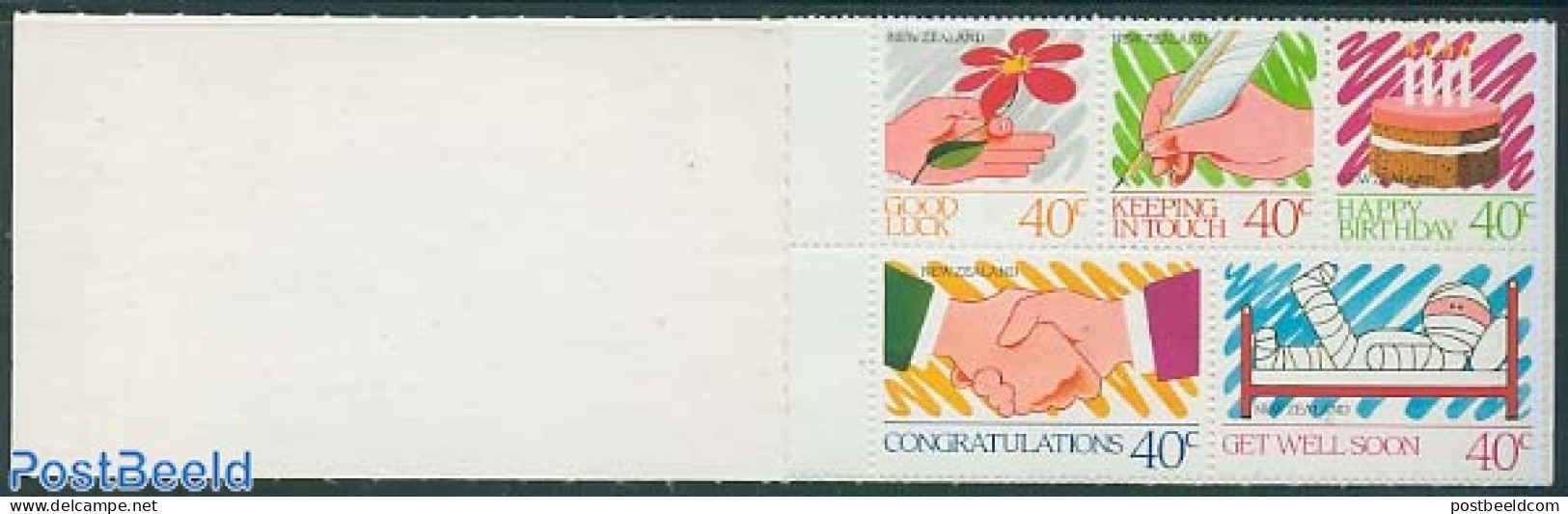 New Zealand 1988 Personal Message 5v In Booklet, Mint NH, Various - Stamp Booklets - Greetings & Wishing Stamps - Ongebruikt
