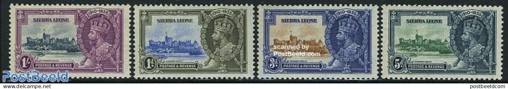 Sierra Leone 1935 Silver Jubilee 4v, Unused (hinged), History - Kings & Queens (Royalty) - Art - Castles & Fortificati.. - Königshäuser, Adel