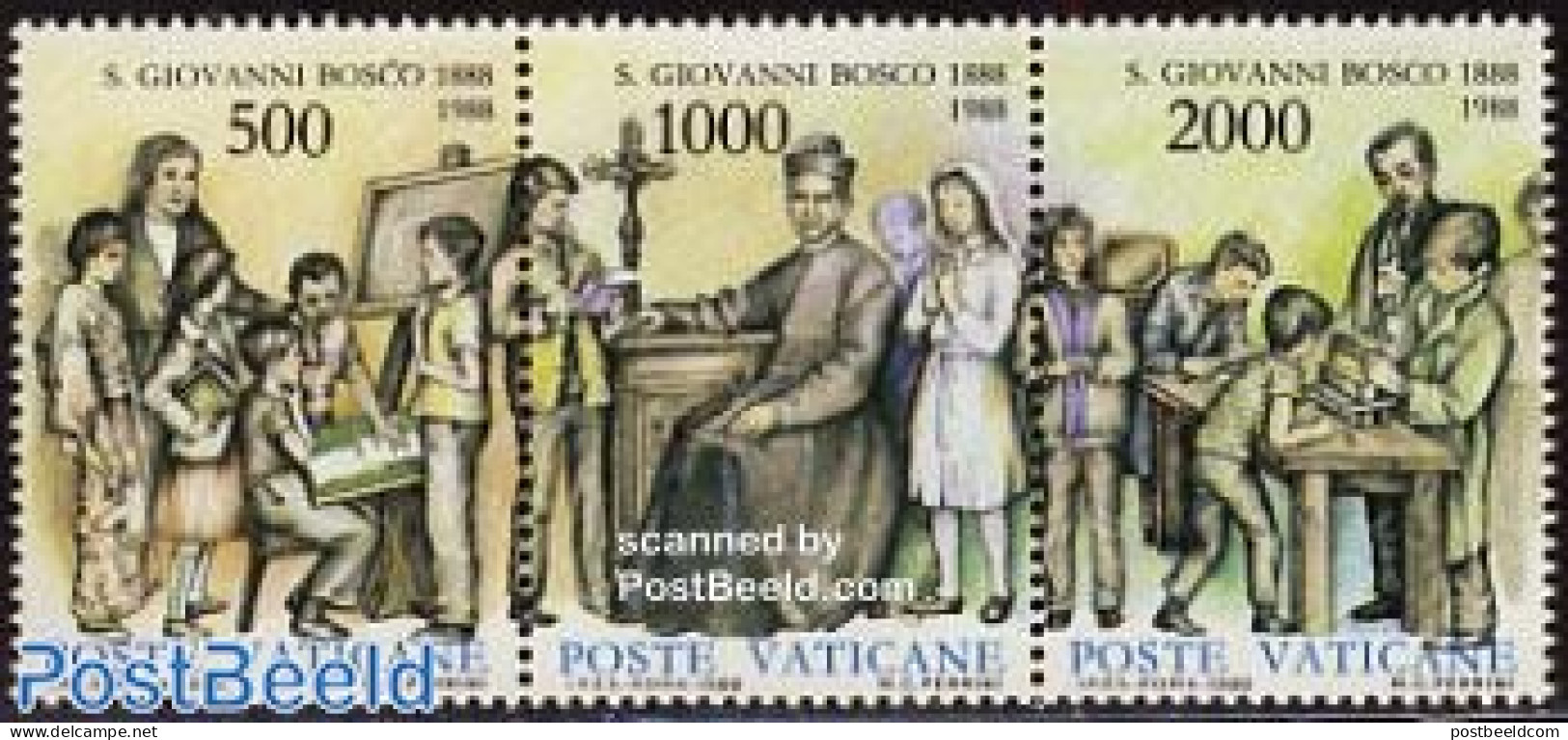 Vatican 1988 Don Bosco 3v [::], Mint NH, Religion - Religion - Neufs