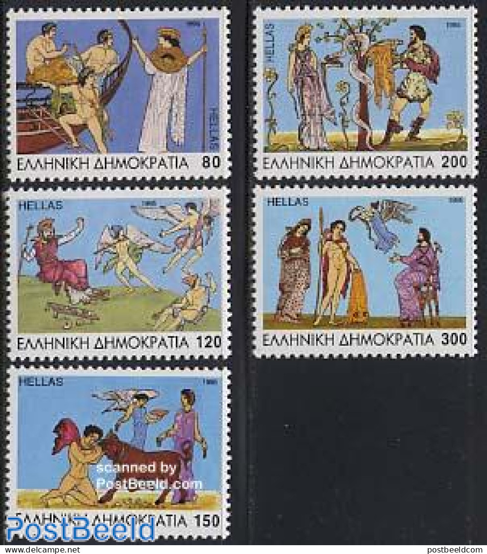 Greece 1995 Agonautic Sage 5v, Mint NH, Art - Fairytales - Unused Stamps