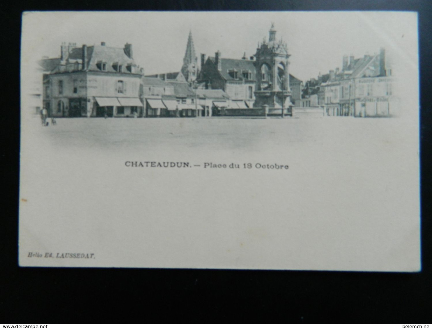 CARTE PRECURSEUR 1900               CHATEAUDUN                    PLACE DU 18 OCTOBRE - Chateaudun
